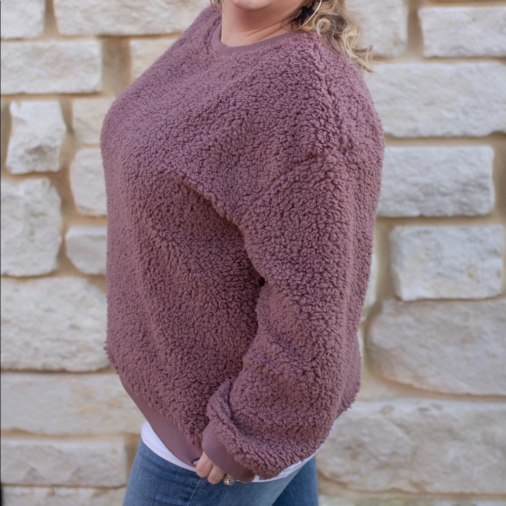 Mauve Fuzzy Pullover